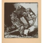 Frank Brangwyn, Man Sawing, 1921, lithograff