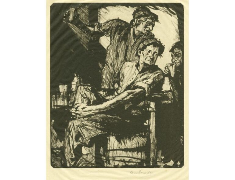 Men Drinking at Table