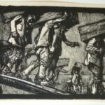 Frank Brangwyn, Unloading Oranges, 1920, engrafiad pren